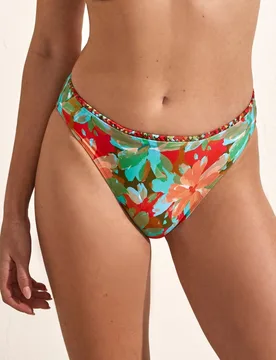 Braga de bikini clásica estampada con cintura recta - Selmark - FashionsVida