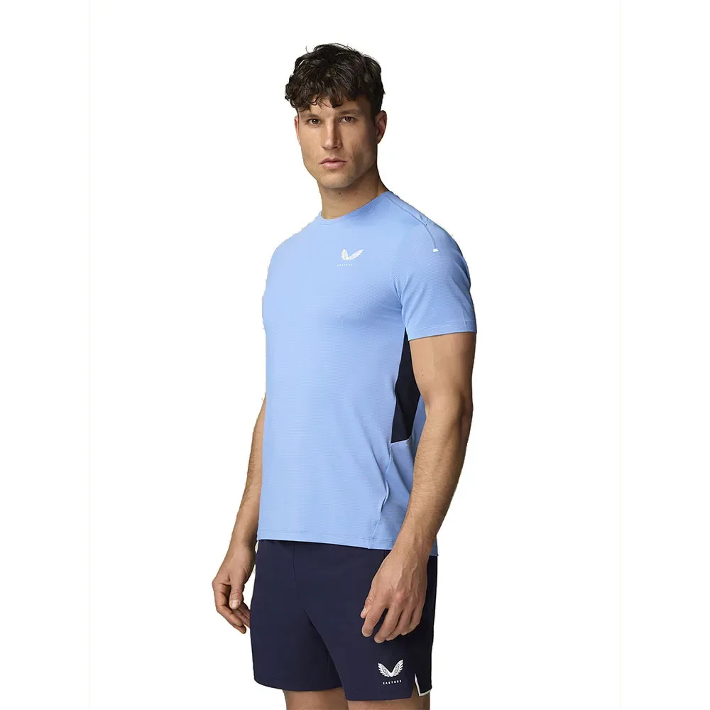 T-shirt à Manches Courtes Cme30963 Sky Blue / Midnight Navy / White Reflective M - Castore - FashionsVida