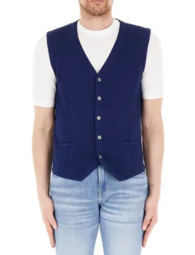 Gilet in cotone BLU NAVY 52 - Gran Sasso - FashionsVida