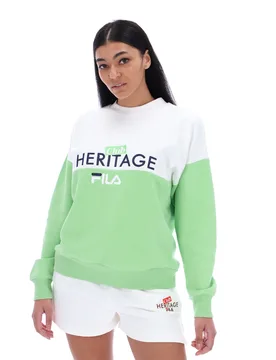 Marlowe Colour Block Oversized Crew Sweatshirt - XS - FILA - FashionsVida