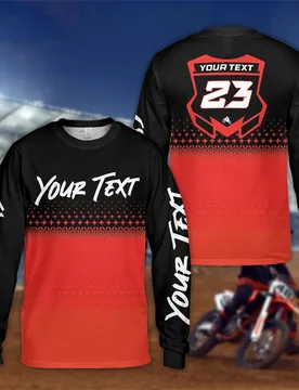 Personalized Rider Name Number Motocross Long Sleeve Shirt Custom Geometric Pattern Dirt Bike T Shirt Loose Racing Team 3D Shirt - Aliexpress - FashionsVida
