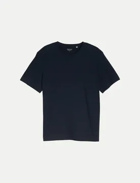 Basic T-Shirt Blau M - Tom Tailor Casual - FashionsVida