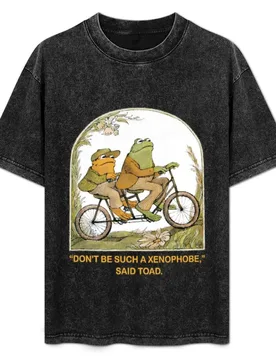 Frog and Toad - Don't be such a xenophobe T-Shirt Retro Style Print Casual Top - Aliexpress - FashionsVida