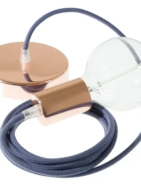 Cables Suspension Luminaire Rc30 50 Cm Stone Gray / Copper One Size - Creative - FashionsVida