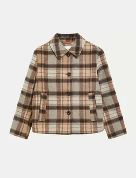 RED LABEL Jacke mit Karo-Muster Braun 44 - S. Oliver - FashionsVida
