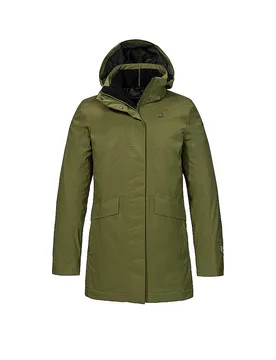 SCHÖFFEL Damen Winterparka Borkol 3in1 Hoodie olive 44 W - Schöffel - FashionsVida
