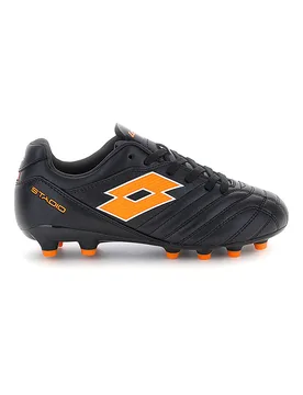 Scarpe calcio nere con tacchetti arancioni STADIO 705 FG JR 38 - Lotto - FashionsVida