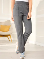 Jersey-Hose Relaxed-Fit - Grau meliert - female - Size: 48