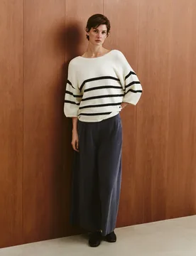 Jersey de algodón de rayas de mujer - Southern Cotton - FashionsVida