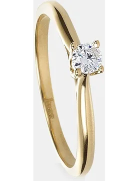 Anillo de oro y diamante solitario - El Corte Inglés - FashionsVida