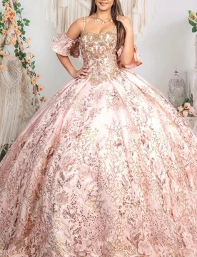 Pink Quinceanera Dresses Off The Shoulder Applique Flower Beading Crystal Tull Party Birthday Sweet 16 Dress Vestidos 15 De Anos - Aliexpress - FashionsVida