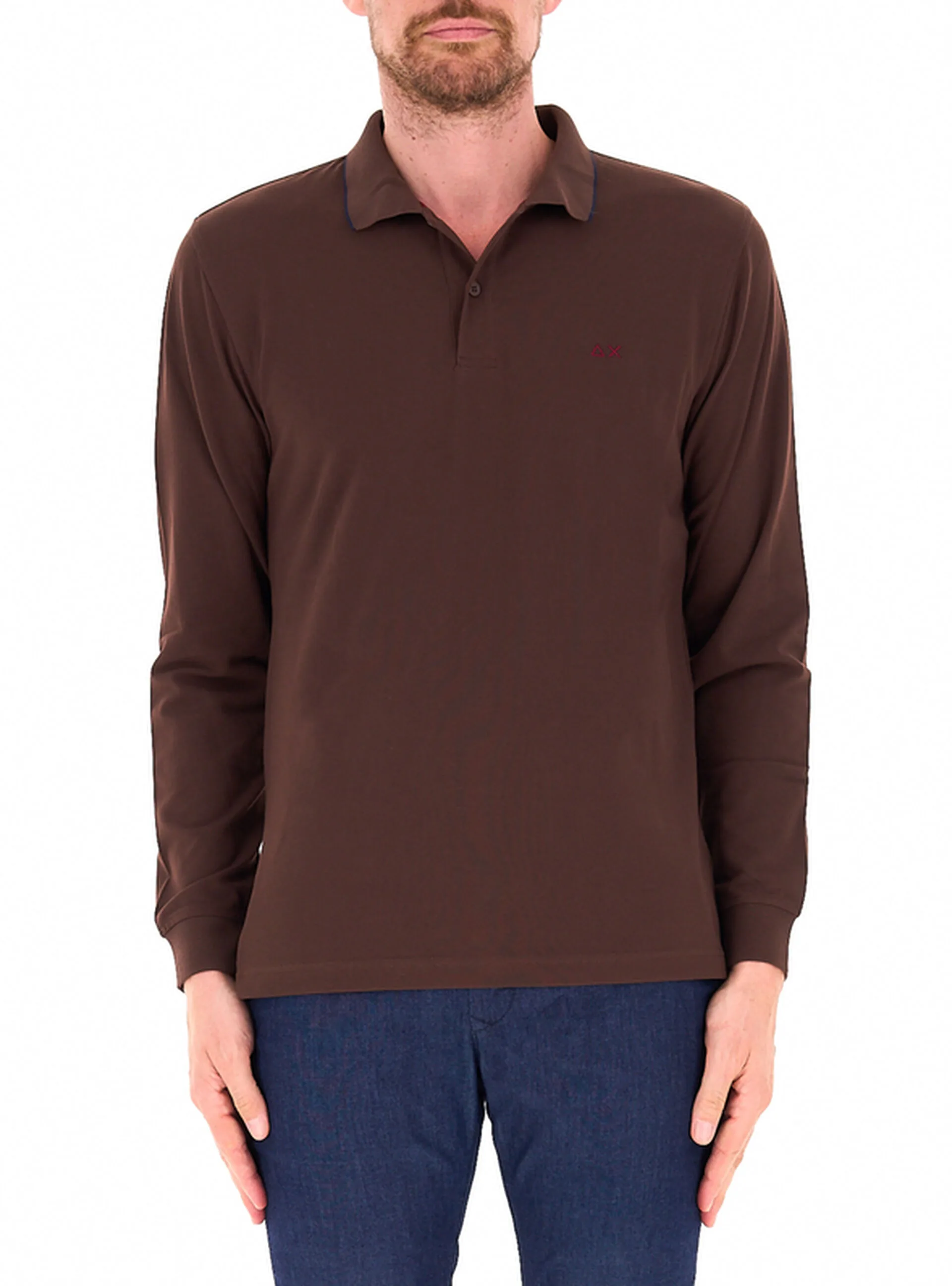 Polo maniche lunghe MARRONE 3XL - Sun68 - FashionsVida