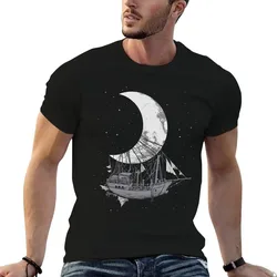 Moon Ship T-Shirt man clothes oversized t shirt mens graphic t-shirts