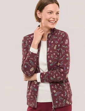 Baumwollstretch Jacke, normale Größen, Farbe Rot, 42, hautsympathische Baumwolle bequem dank Elasthan Damen - Walbusch - FashionsVida