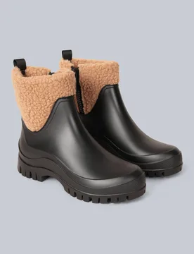 Lolah Womens Wellies - Black - Black - Size: 6 - Animal - FashionsVida