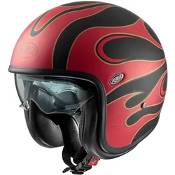Casco Moto Jet VINTAGE FR 2 BM Rosso Opaco Nero taglia L