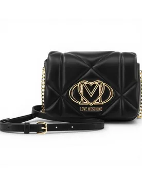 Borsa a tracolla Embossed Heart Donna Nero in Eco-pelle - Love Moschino - FashionsVida