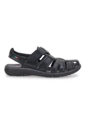 Sandali Fisherman Neri in Pelle 1680 43