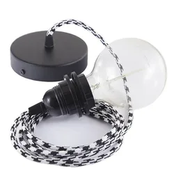 Cables Lampe Suspendue Pendel Pour Abat-jour Rp04 2 M White / Black One Size