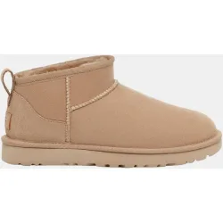 Botas Classic Ultra Mini de mujer en piel con forro de pelo
