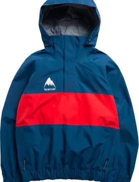 Veste demi-zippée imperméable et respirante - M 80'S Powershell 3L Jacket Selvedge Blue Performer Red - Taille L - Bleu - Burton - FashionsVida