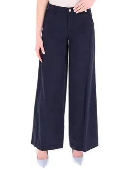Pantalone wide leg BLU NAVY 28 - Fracomina - FashionsVida