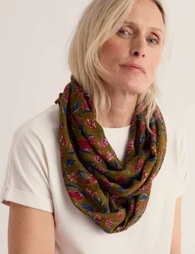 Modal Rich Floral Snood Green Mix female - Seasalt cornwall - FashionsVida