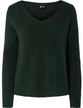 Jersey de mujer con cuello de pico - Pieces - FashionsVida