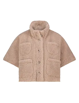 Cape - Poncho in Felloptik hellbraun 38 damen - monari - FashionsVida