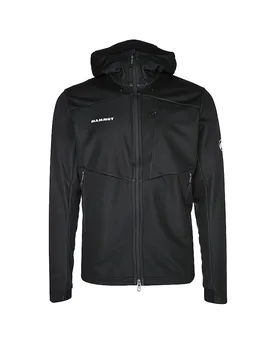 Giacca softshell da uomo Ultimate VII con cappuccio nero M - Mammut - FashionsVida