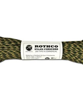 Paraseil Nylon Type III 550 lbs - 30 Meter / Foliage 30 Meter adult - Rothco - FashionsVida