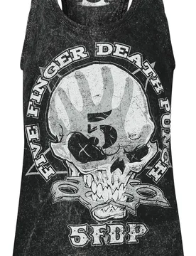 Top - 1 2 F U - S bis XXL - für Damen - Größe L - anthrazit - EMP exklusives Merchandise! - Frauen - female - Five Finger Death Punch - FashionsVida