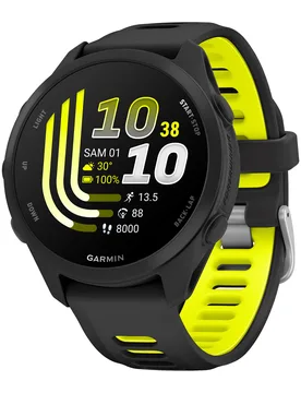 Montre GPS avec stockage de musique intégré - Forerunner 170 Music Noir Jaune en Silicone - Garmin - FashionsVida