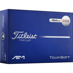 Golfbälle Tour Soft AIM 2026 - 12er Pack, weiss/rot