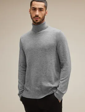 Street One Basic Rollkragen Pullover male Grau - Street One MEN - FashionsVida