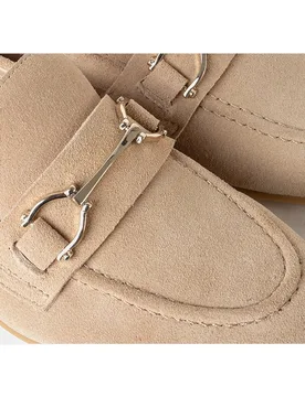 Mocasín de mujer confeccionado en velour - Farrutx - FashionsVida