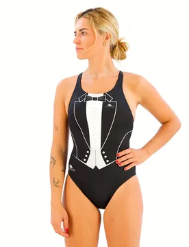 Smoking Pro Resist Swimsuit Black / White S Women - TURBO - FashionsVida