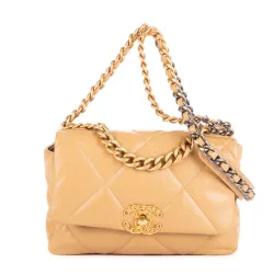 Pre-Owned Womens Classic 19 Flap Small Shoulder Bag - Ivory - One Size