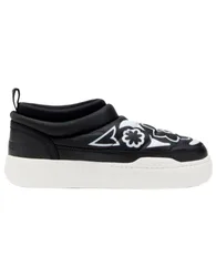 Chaussons rembourrés - Moon Boot Park Soft Flower Black/White - Taille 37 - Noir