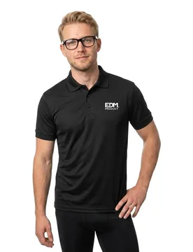 Polo à Manches Courtes Black XL - Edm - FashionsVida