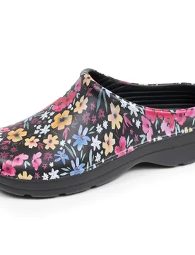 Sabots de jardin imprimé Noir fleuri noir fleuri 37 - Isotoner - FashionsVida