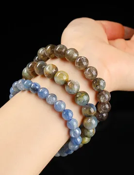 JD Natural Dragon Scale Blue Kyanite Bracelet Brazilian Healing Crystal Gemstone Elastic Bangle For Women Men - Aliexpress - FashionsVida
