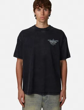Mens Black Relaxed Fit Graphic Tee - Size Medium - Good For Nothing - FashionsVida