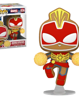 POP! Marvel - Holiday #936 Gingerbread Captain Marvel - Funko - FashionsVida