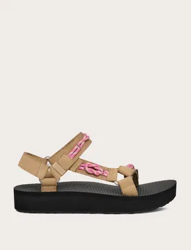 Midform Universal Knotted Platform Sandals Tan female - TEVA - FashionsVida