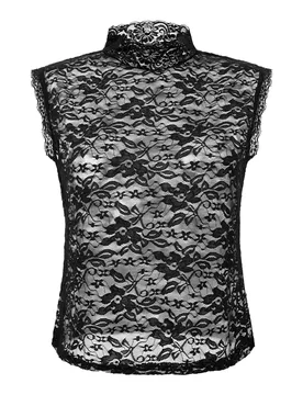 Shirt „Spitze“ schwarz L Damen - wedolina - FashionsVida