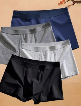 Piezas de ropa interior para hombre, bóxers básicos con elasticidad media, shorts de moda, regalo de ropa interior, calzoncillos para hombre - Shein - FashionsVida