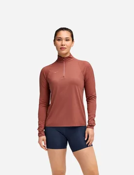 Women's GlideTech Quarter Zip Jacket in Rouge, Size 2XL - HOKA - FashionsVida