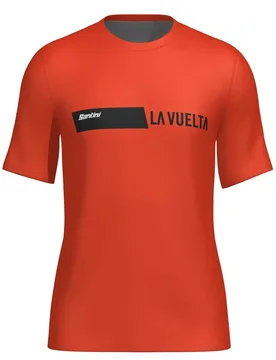 Maglietta A Maniche Corte La Vuelta Leader Print - Santini - FashionsVida