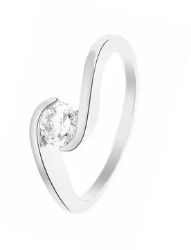 Womens - Ring - Black Night Collection Silver Sterling - Size Q 1/2 - Diadema - FashionsVida